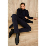 Vinci Leather The Wellington Black Handwoven Leather Boot With A Zipper (12721 S-5)