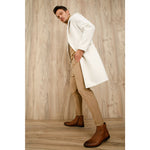Vinci Leather The Wellington Brown Handwoven Leather Boot With A Zipper (12721 T-5)