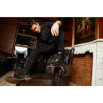 Vinci Leather The Zagreb Black Leather Cap Toe Lace Up Boot With A Zipper (14020)