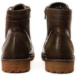 Vinci Leather The Zagreb Brown Leather Cap Toe Lace Up Boot With A Zipper (14020)