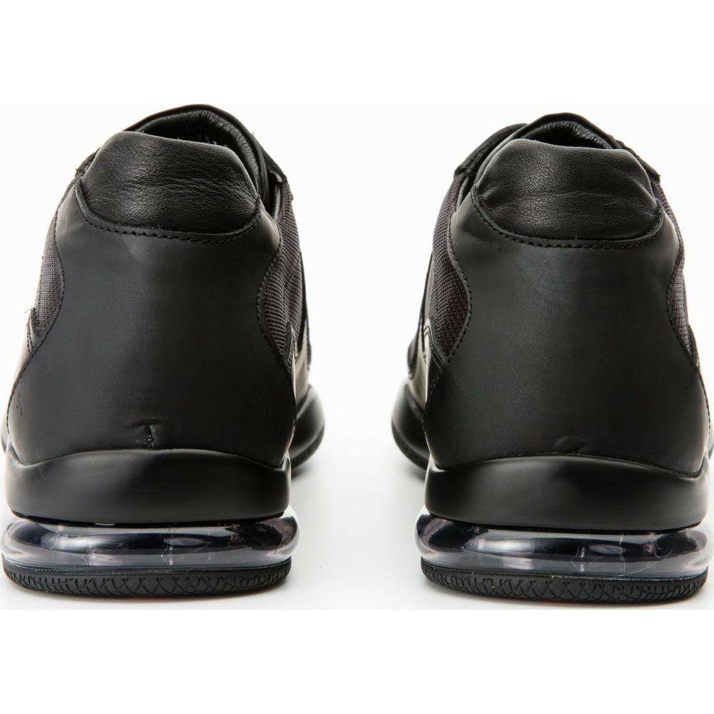 Vinci Leather The Zona Black Leather Sneaker (15123)