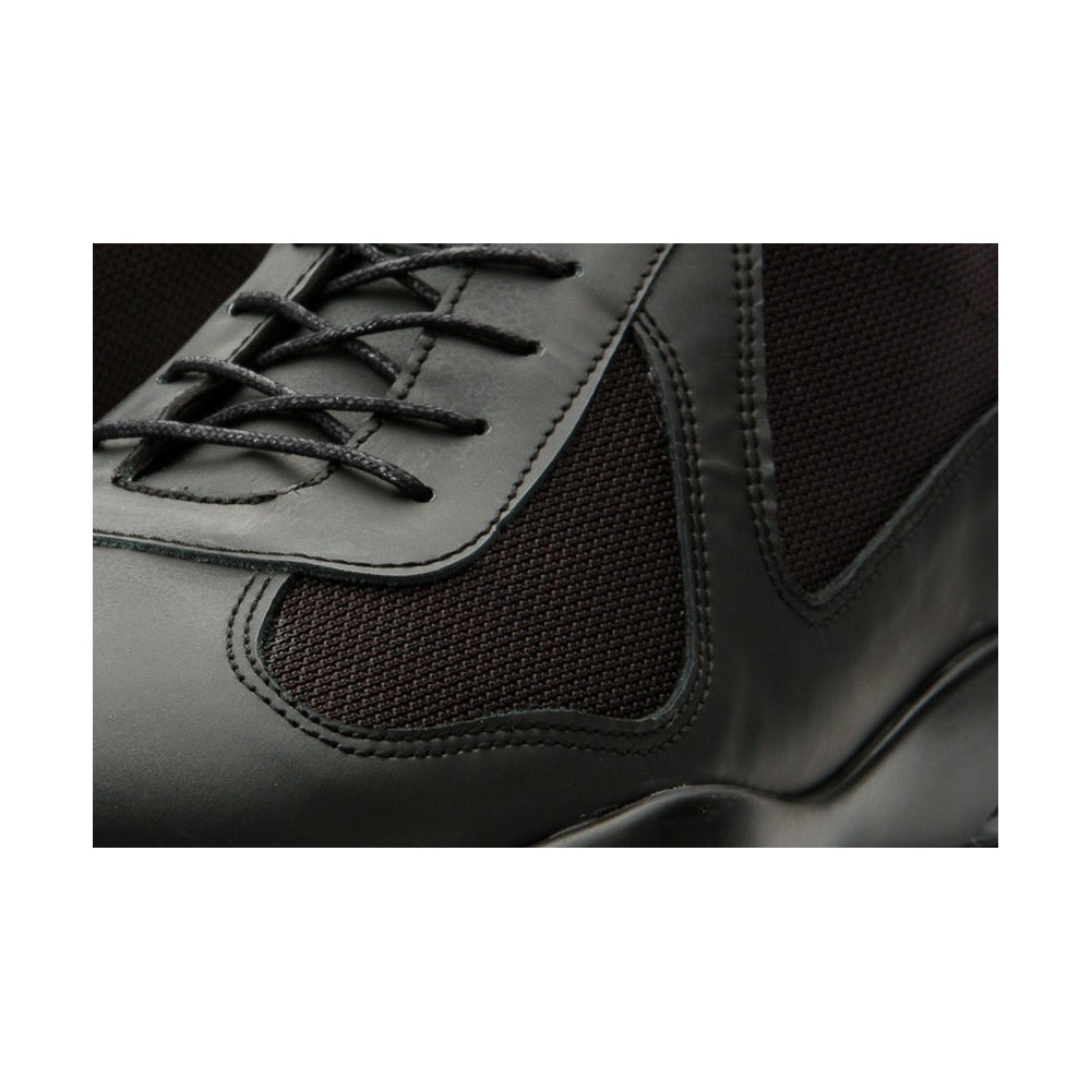 Vinci Leather The Zona Black Leather Sneaker (15123)