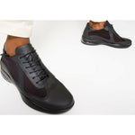 Vinci Leather The Zona Black Leather Sneaker (15123)