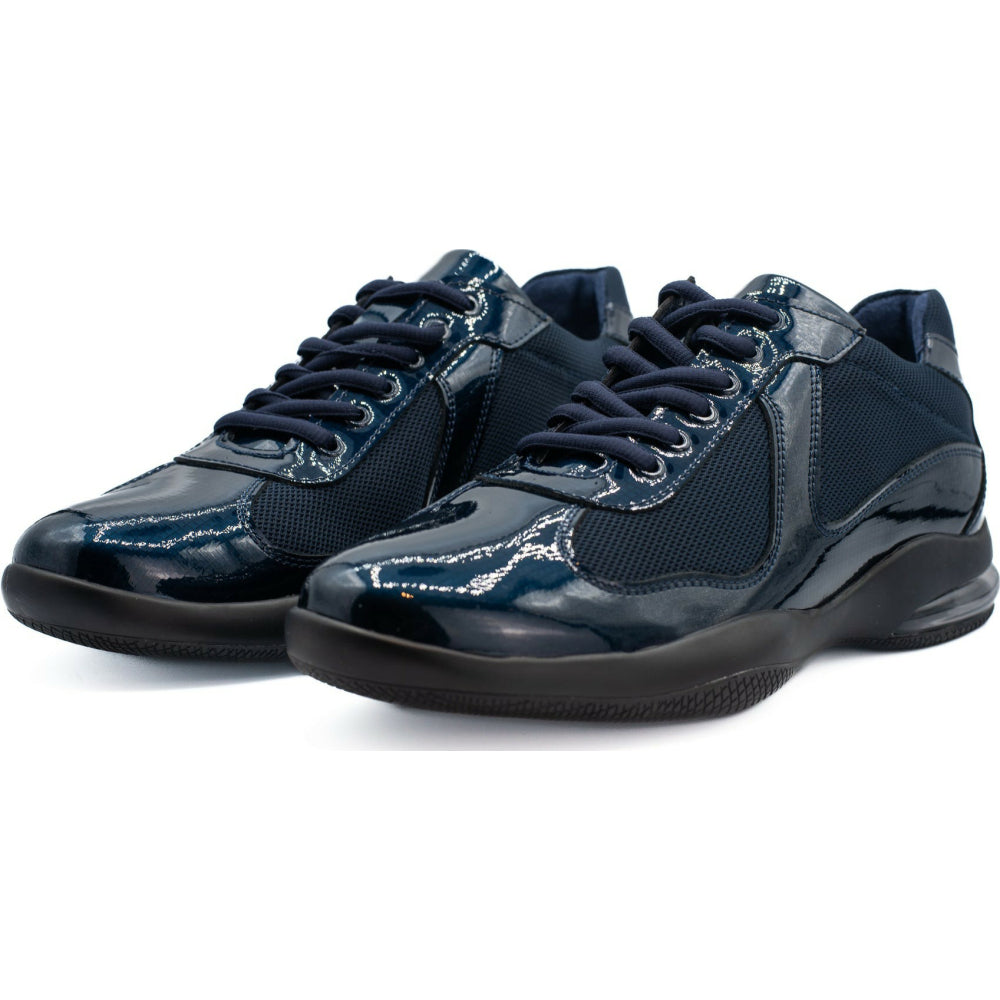 Vinci Leather The Zona Navy Leather Sneaker (15123)