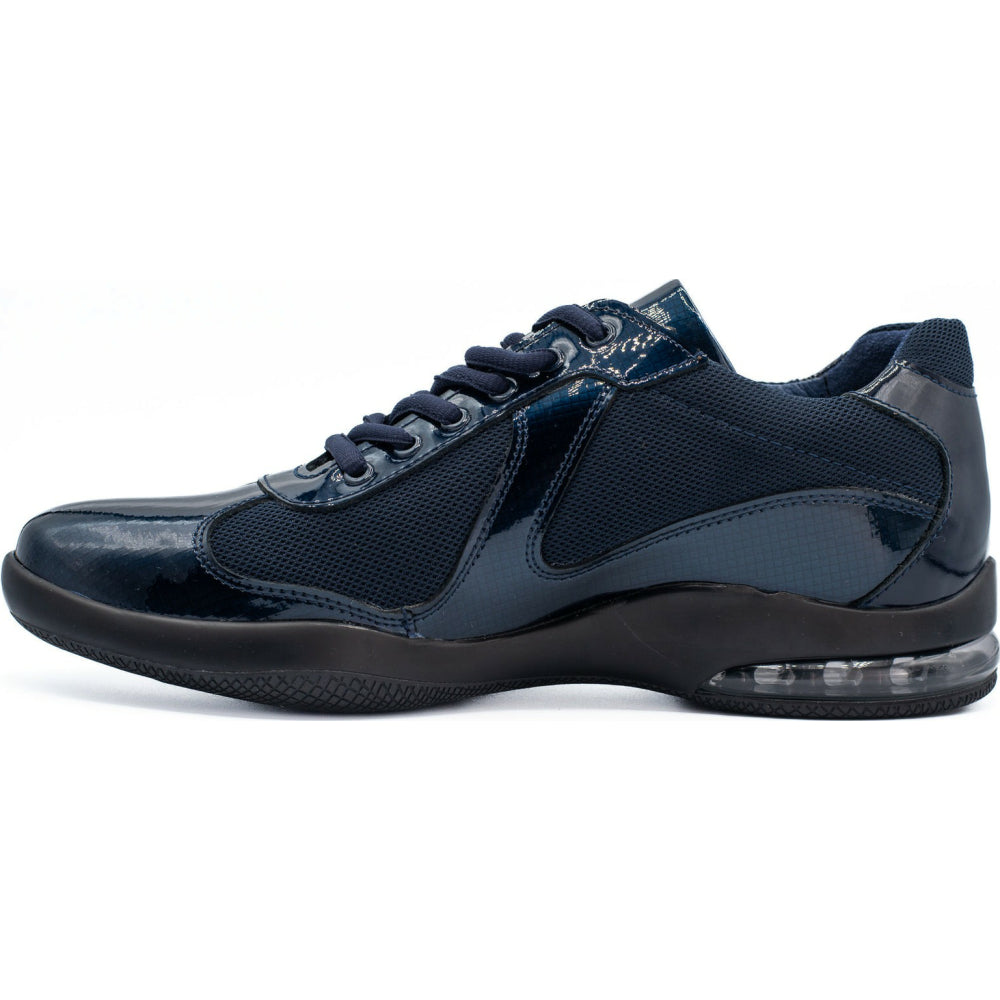 Vinci Leather The Zona Navy Leather Sneaker (15123)