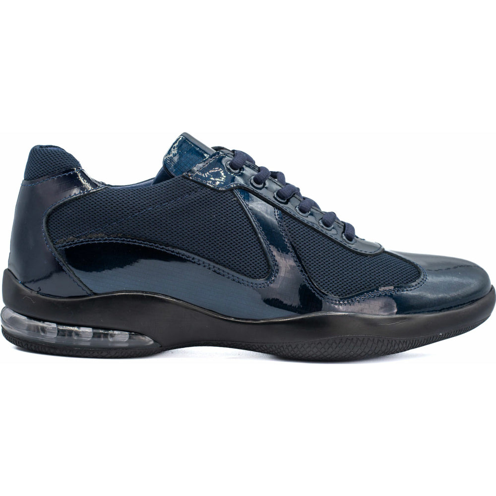 Vinci Leather The Zona Navy Leather Sneaker (15123)