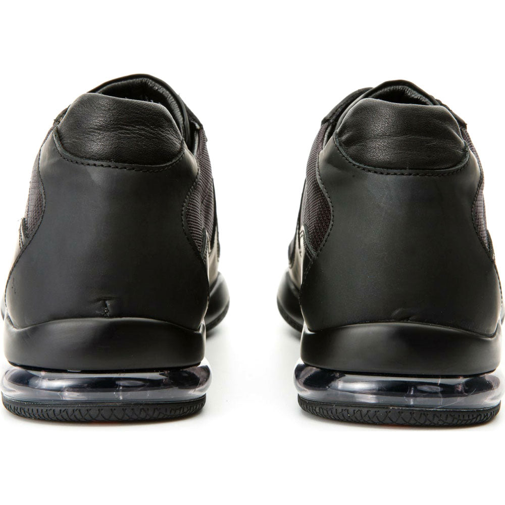 Vinci Leather The Zona Black Leather Sneaker (15123)
