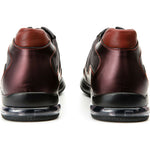 Vinci Leather The Zona Burgundy Leather Sneaker (15123)