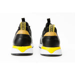 Vinci Leather The Sonoma Black / Yellow Leather Sneaker (15058)