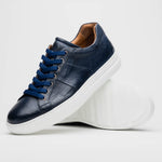 Zelli Vivo Italian Tumbled Calfskin Sneakers Safari Jean (65-348-NVY)