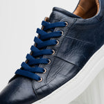 Zelli Vivo Italian Tumbled Calfskin Sneakers Safari Jean (65-348-NVY)