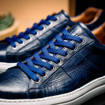 Zelli Vivo Italian Tumbled Calfskin Sneakers Safari Jean (65-348-NVY)