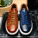 Zelli Vivo Italian Tumbled Calfskin Sneakers Safari Tobacco (65-348-CGN)