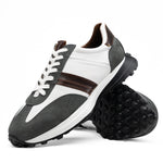 View product image 3: Marco Di Milano Volterra Calfskin & Suede Sneaker White / Grey