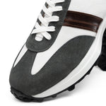 View product image 4: Marco Di Milano Volterra Calfskin & Suede Sneaker White / Grey