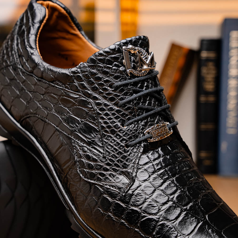 Marco Di Milano Vulcan Alligator Sneakers Black