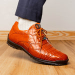 Marco Di Milano Vulcan Alligator Sneakers Honey
