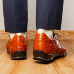 Marco Di Milano Vulcan Alligator Sneakers Honey