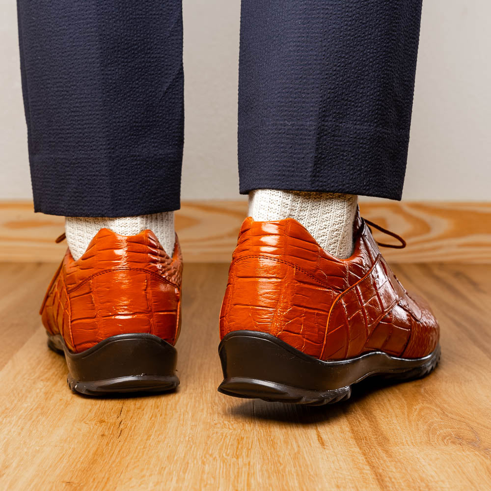 Marco Di Milano Vulcan Alligator Sneakers Honey
