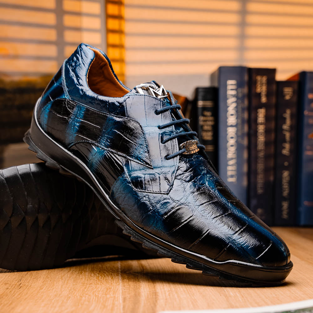 Marco Di Milano Vulcan Alligator Sneakers Rustic Navy