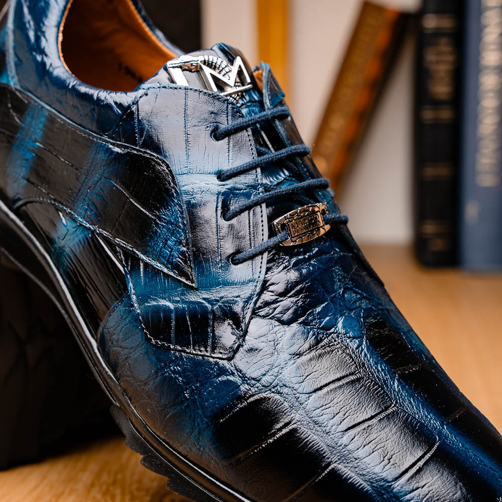 Marco Di Milano Vulcan Alligator Sneakers Rustic Navy