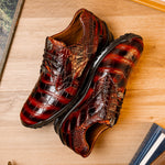 Marco Di Milano Vulcan Alligator Sneakers Rustic Cognac
