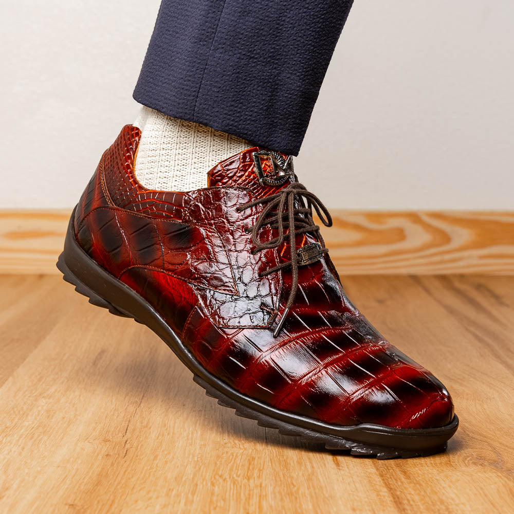 Marco Di Milano Vulcan Alligator Sneakers Rustic Cognac