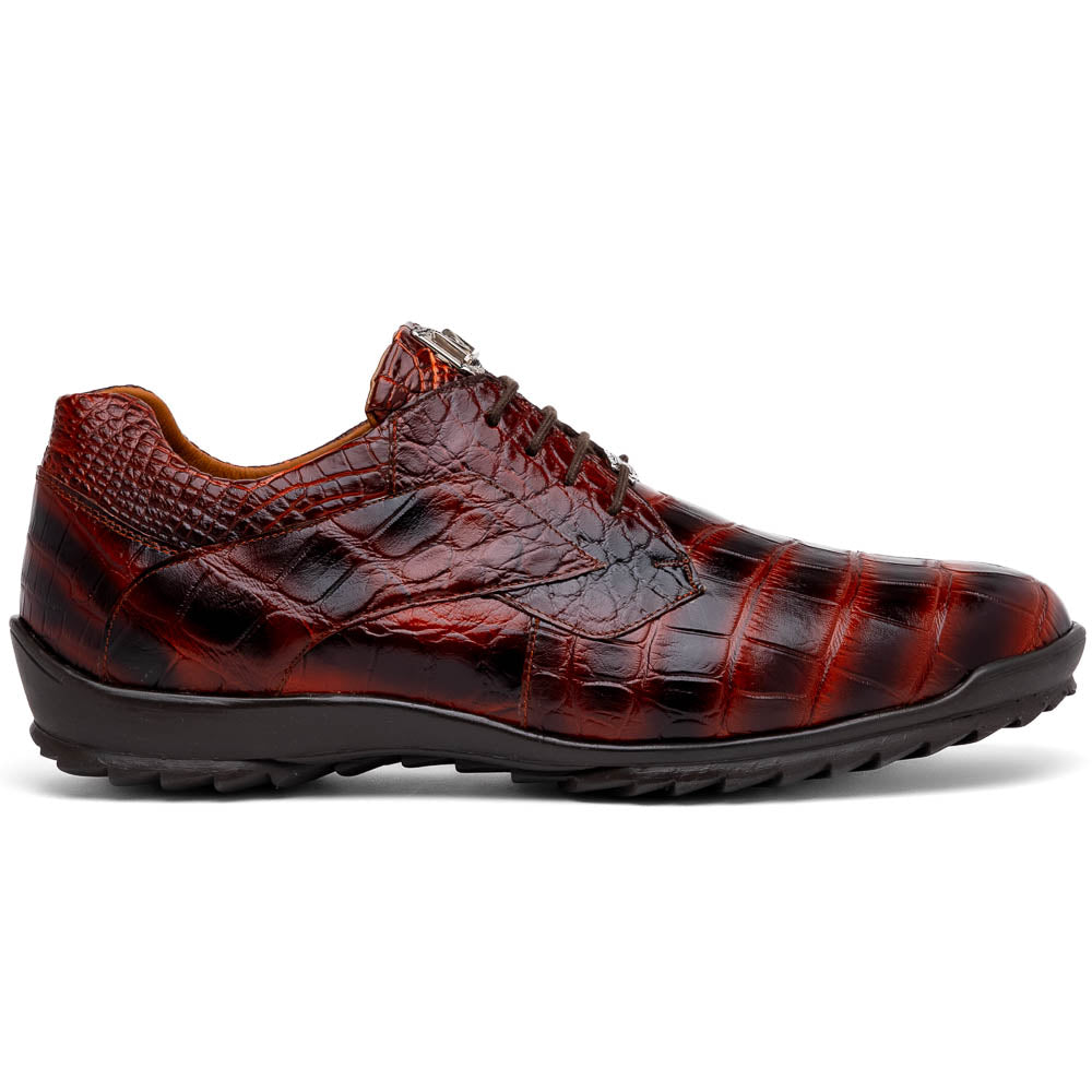 Marco Di Milano Vulcan Alligator Sneakers Rustic Cognac