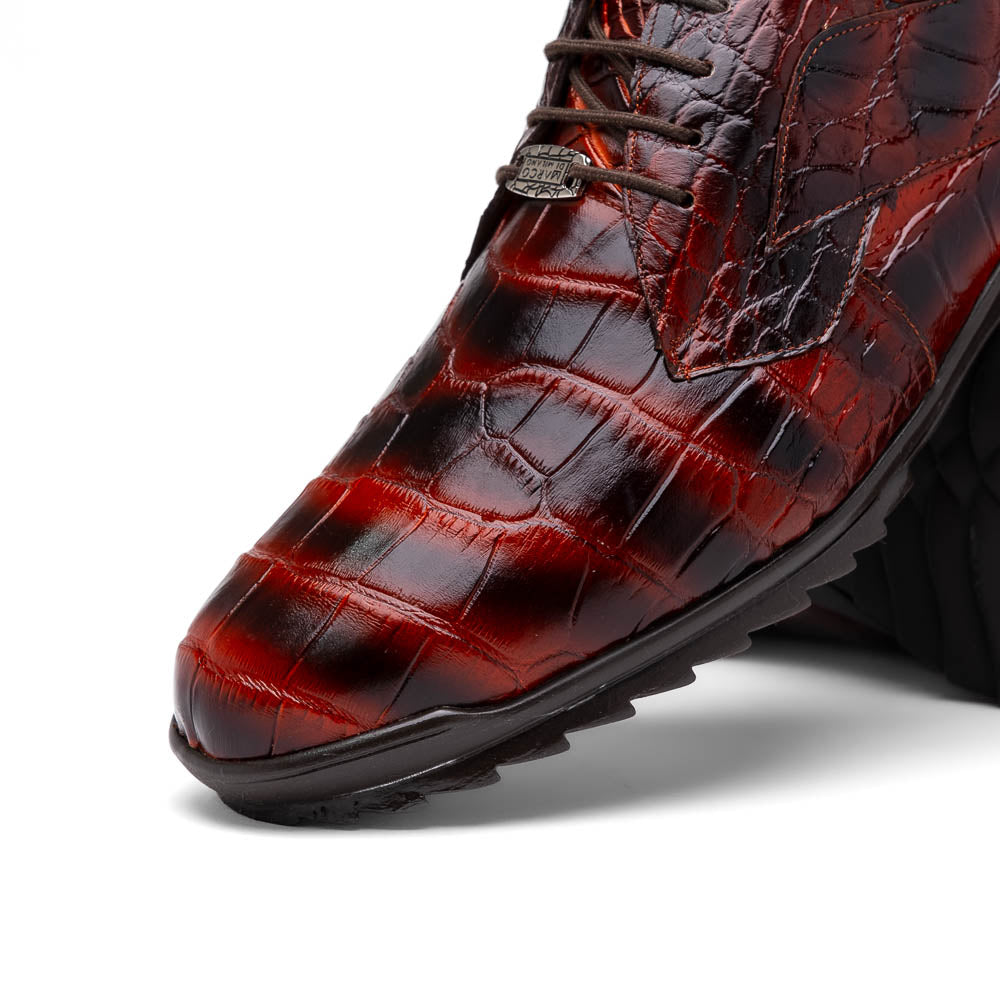 Marco Di Milano Vulcan Alligator Sneakers Rustic Cognac