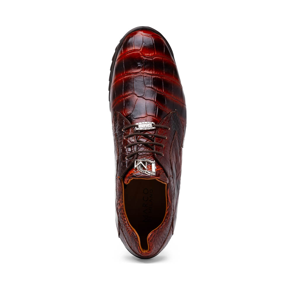 Marco Di Milano Vulcan Alligator Sneakers Rustic Cognac
