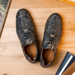Marco Di Milano Vulcan Alligator Sneakers Rustic Grey