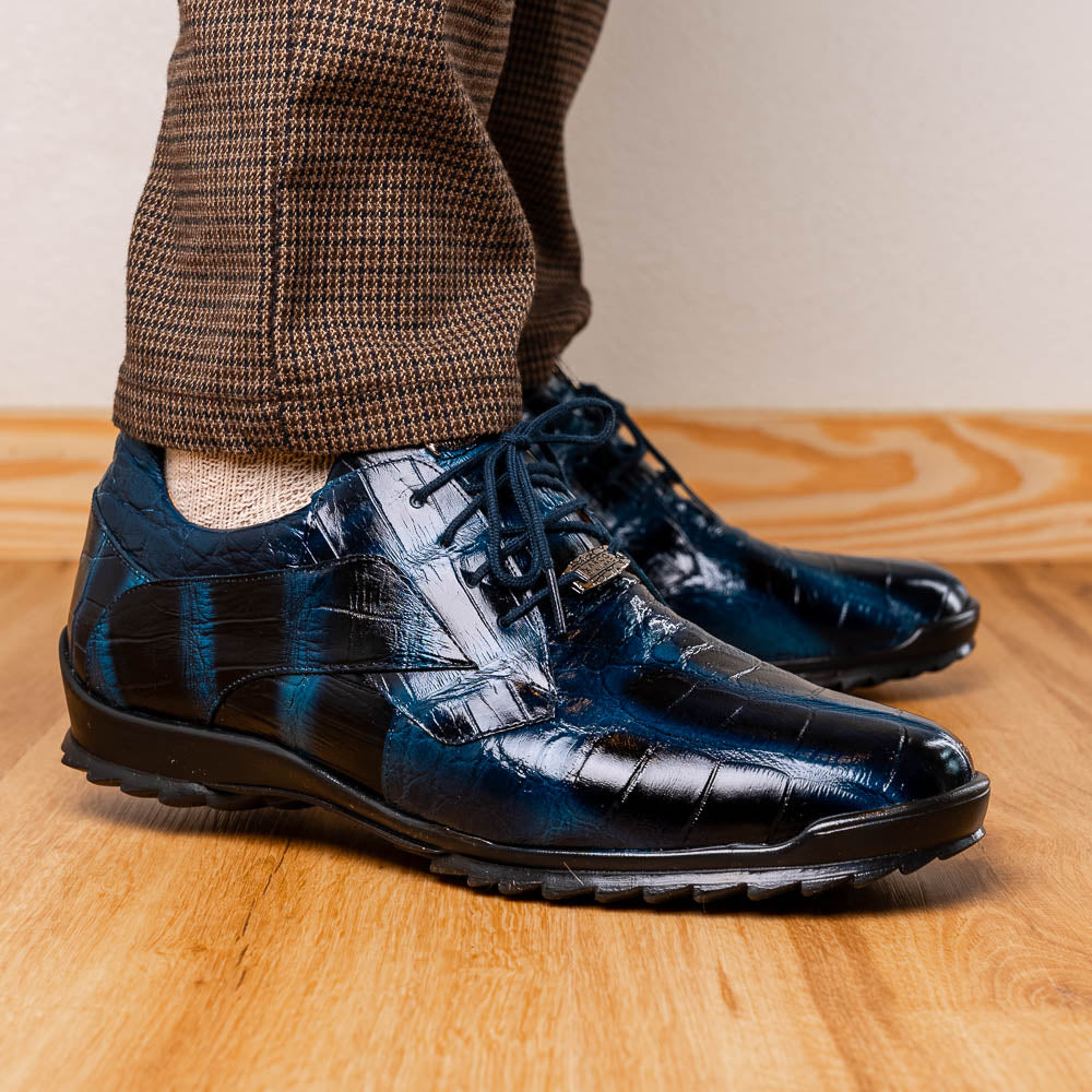 Marco Di Milano Vulcan Alligator Sneakers Rustic Navy