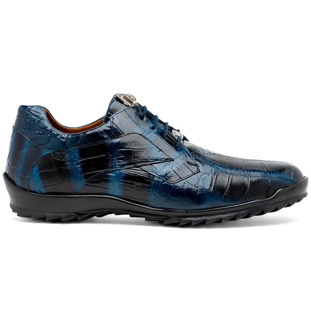 Marco Di Milano Vulcan Alligator Sneakers Rustic Navy
