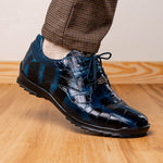 Marco Di Milano Vulcan Alligator Sneakers Rustic Navy