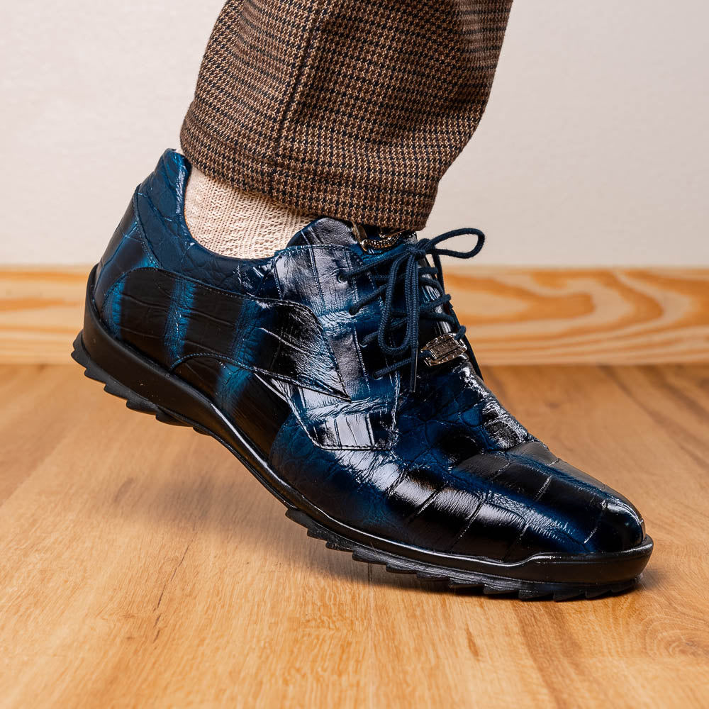 Marco Di Milano Vulcan Alligator Sneakers Rustic Navy