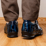 Marco Di Milano Vulcan Alligator Sneakers Rustic Navy