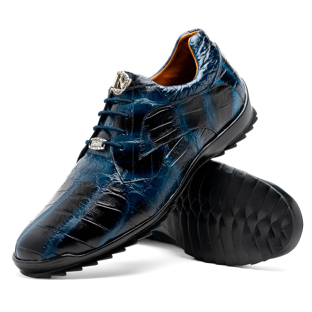 Marco Di Milano Vulcan Alligator Sneakers Rustic Navy