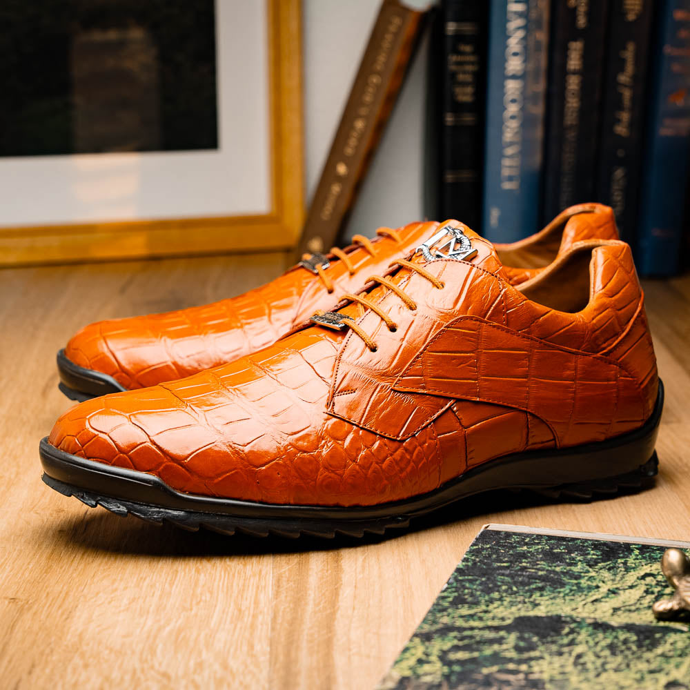 Marco Di Milano Vulcan Alligator Sneakers Honey