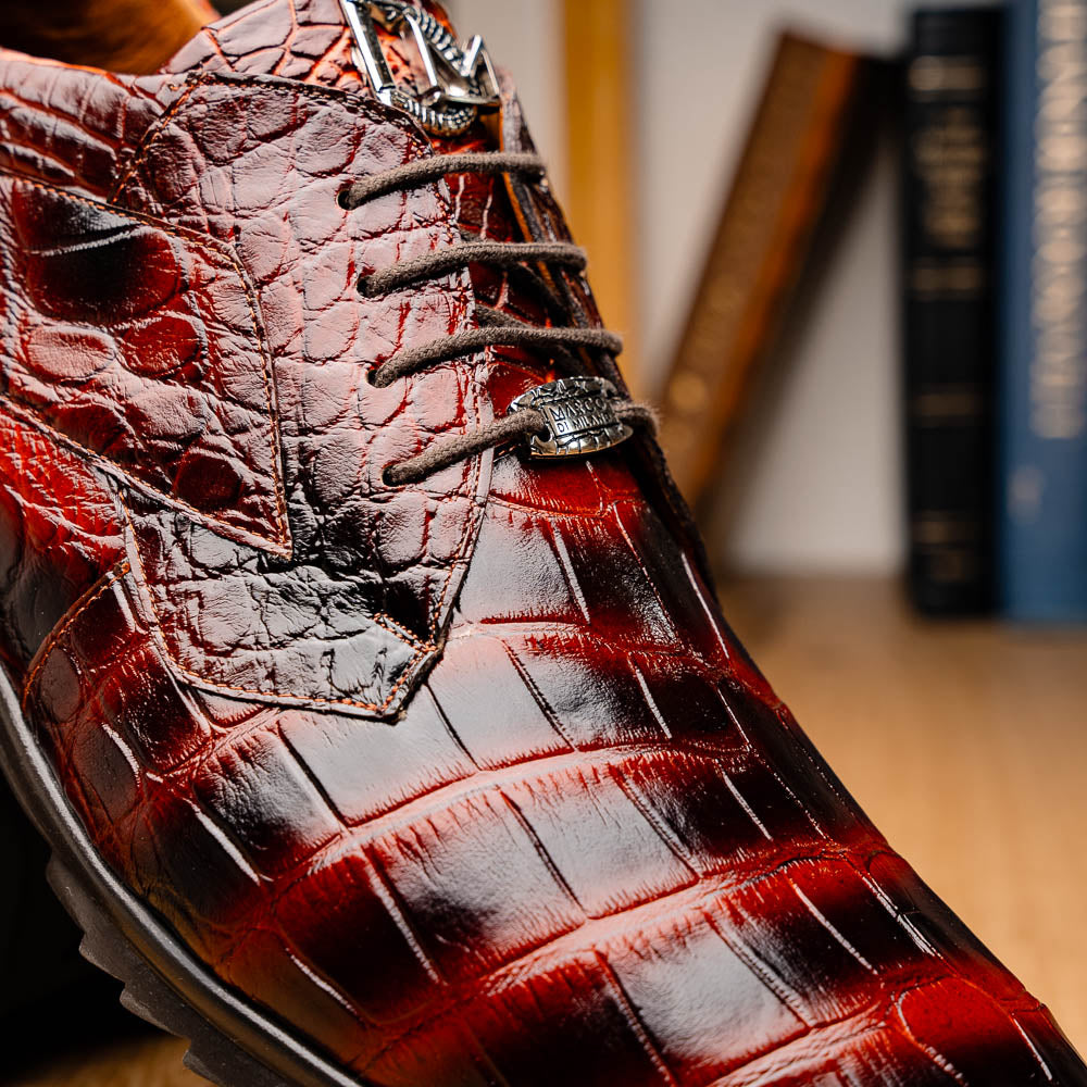 Marco Di Milano Vulcan Alligator Sneakers Rustic Cognac