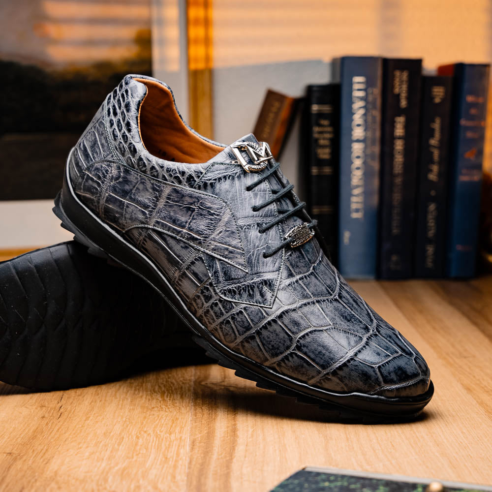 Marco Di Milano Vulcan Alligator Sneakers Rustic Grey