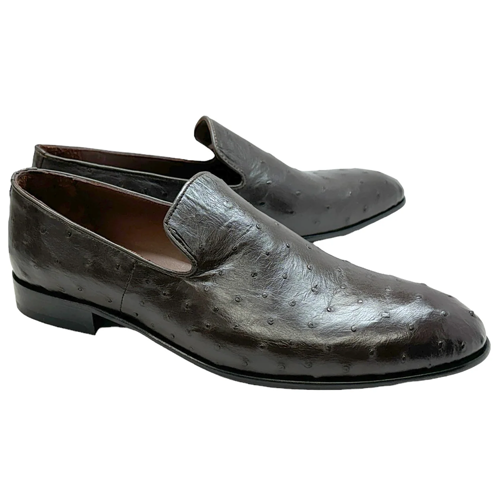 Corrente P00058 Warren Ostrich Loafer Brown