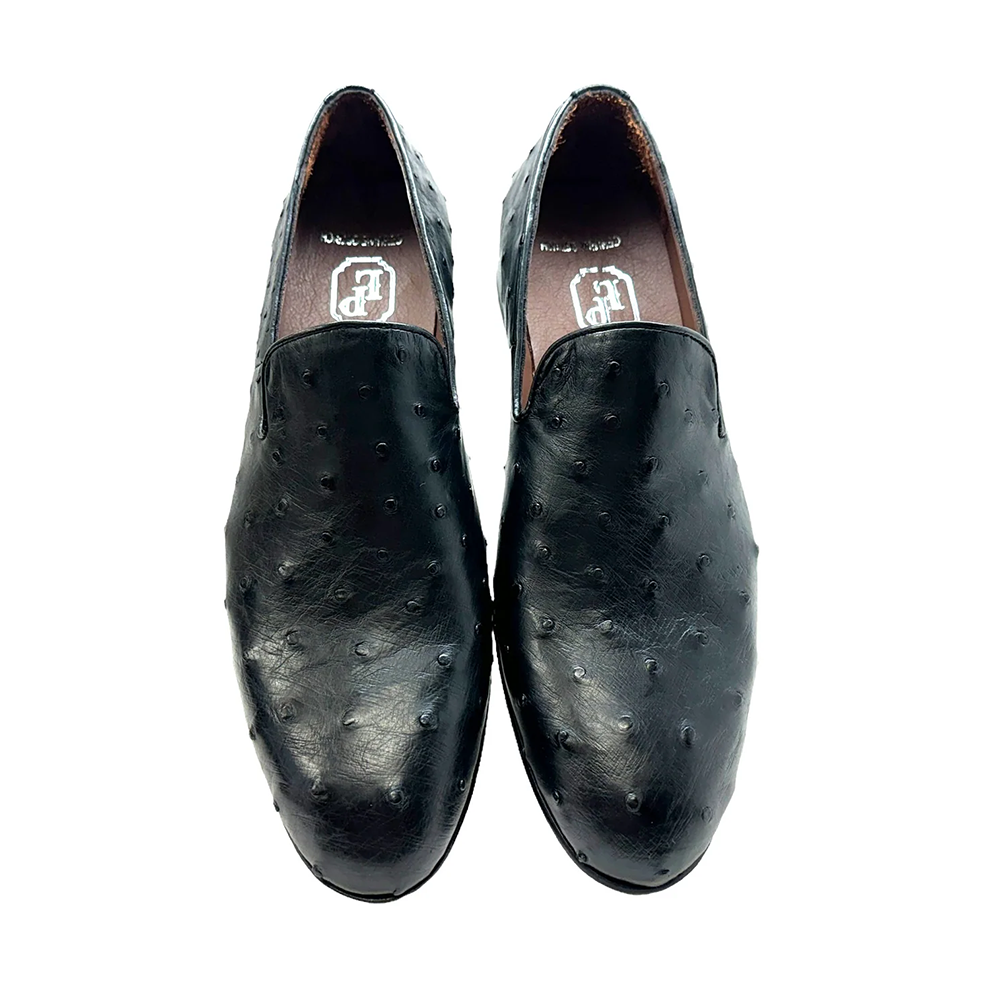 Corrente P00057 Warren Ostrich Loafer Black