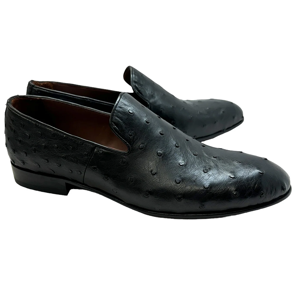 Corrente P00057 Warren Ostrich Loafer Black
