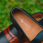 Alan Payne Deerskin Penny Loafers Black / Brown