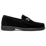 Alan Payne Wharton Suede Bit Loafers Black