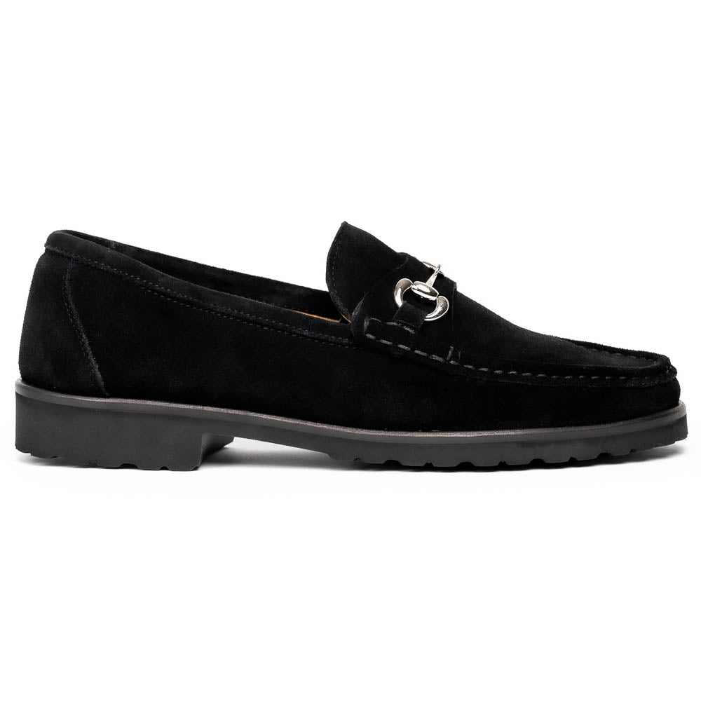 Alan Payne Wharton Suede Bit Loafers Black