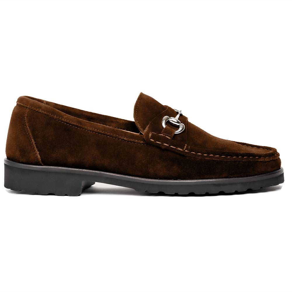 Alan Payne Wharton Suede Bit Loafers Brown