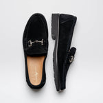Alan Payne Wharton Suede Bit Loafers Black