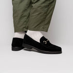 Alan Payne Wharton Suede Bit Loafers Black