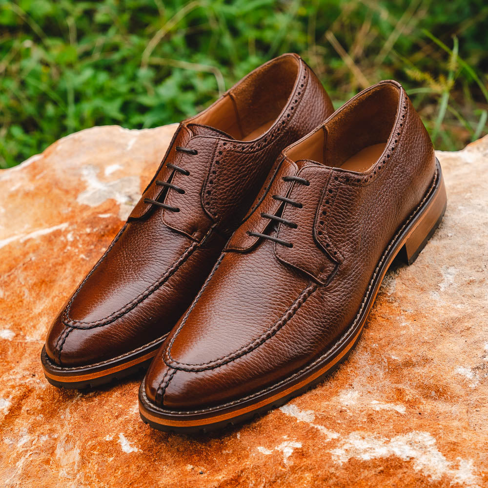 Alan Payne Wimbley Deerskin Split Toe Shoes Cognac
